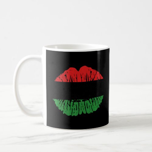 Black History Month Pride Women African Lips Flag  Coffee Mug