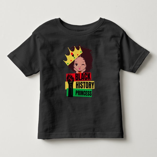 Black History Month Princess Black Girl Magic Toddler T-shirt (Front)