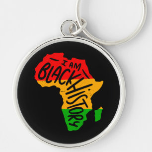 Black History Month Quotes - I AM BLACK HISTORY Keychain