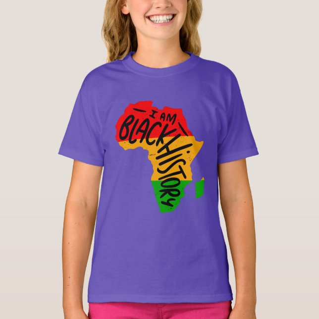 Black History Month Quotes - I AM BLACK HISTORY T-Shirt (Front)