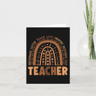 Black History Month Rainbow Melanin Teacher 1  Card