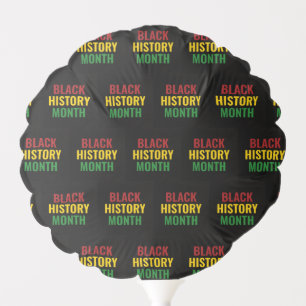 BLACK HISTORY MONTH Red Yellow Green BHM Balloon