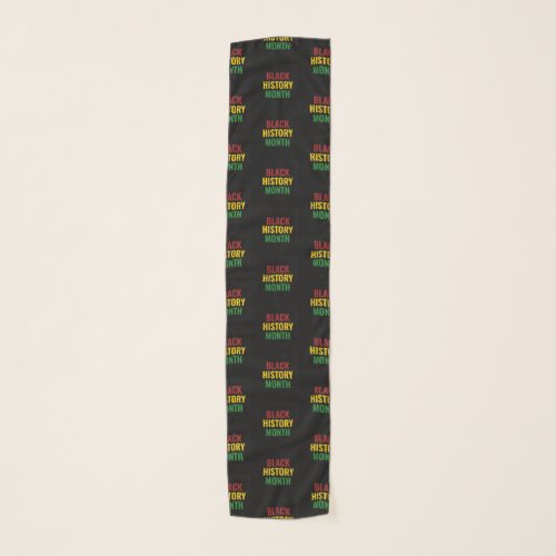 BLACK HISTORY MONTH Red Yellow Green BHM Scarf