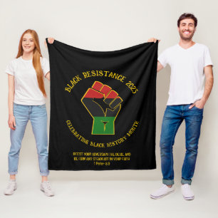 BLACK HISTORY MONTH Resistance 2023 Fleece Blanket