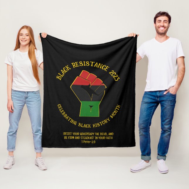 BLACK HISTORY MONTH Resistance 2023 Fleece Blanket (In Situ)