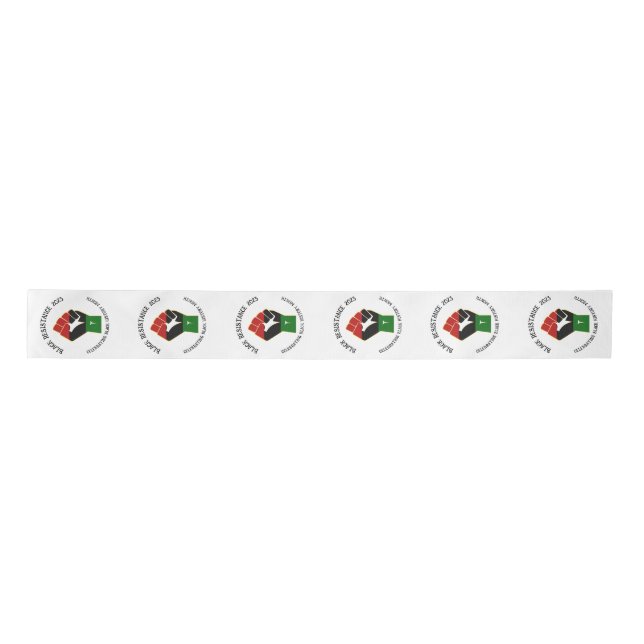BLACK HISTORY MONTH Resistance 2023 Satin Ribbon (Front)
