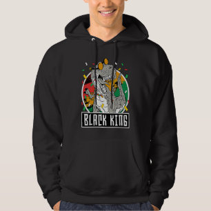 Black History Month Rex Dinosaur Black King Dino B Hoodie