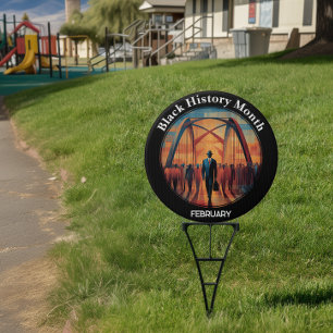 Black History Month Selma March Round Yard Sign