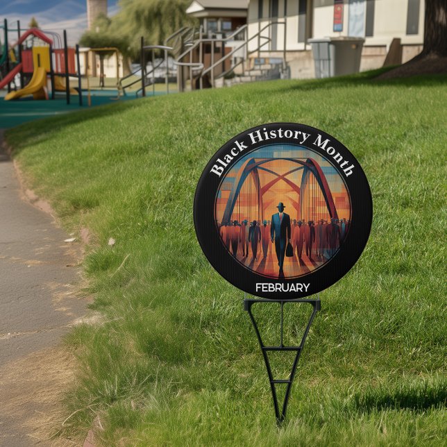 Black History Month Selma March Round Yard Sign (Creator Uploaded)