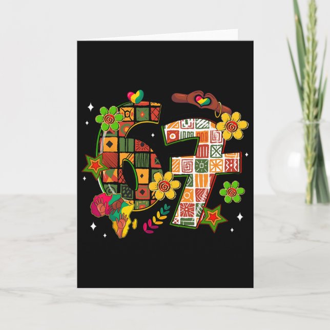 Black History Month Six Seven 6 7 Meme Juneteenth  Card (Front)