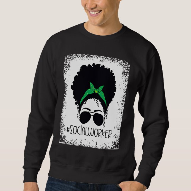 Black History Month Social Worker Black Education Sweatshirt (Front)
