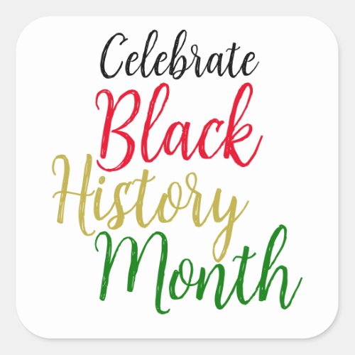 Black History Month Square Sticker