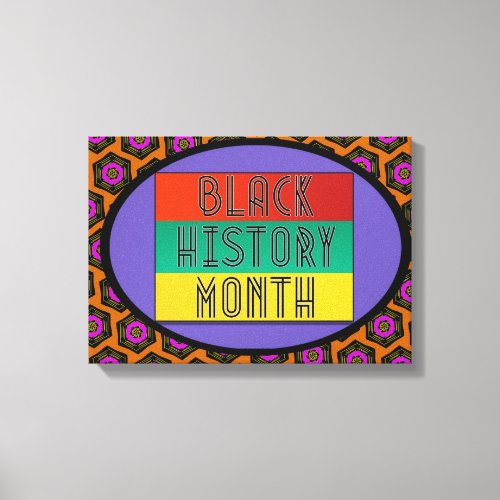 Black History Month Stretched Canvas Print