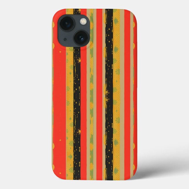 Black History Month Stripes Pattern Case-Mate iPhone Case (Back)