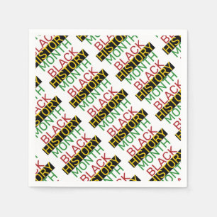 BLACK HISTORY MONTH Stylish BHM Paper Napkins