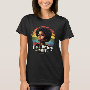 Black History Month Tee – Proud Black Woman Art