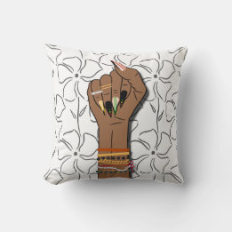 Black History Month Tribute: African Diaspora Hand Throw Pillow