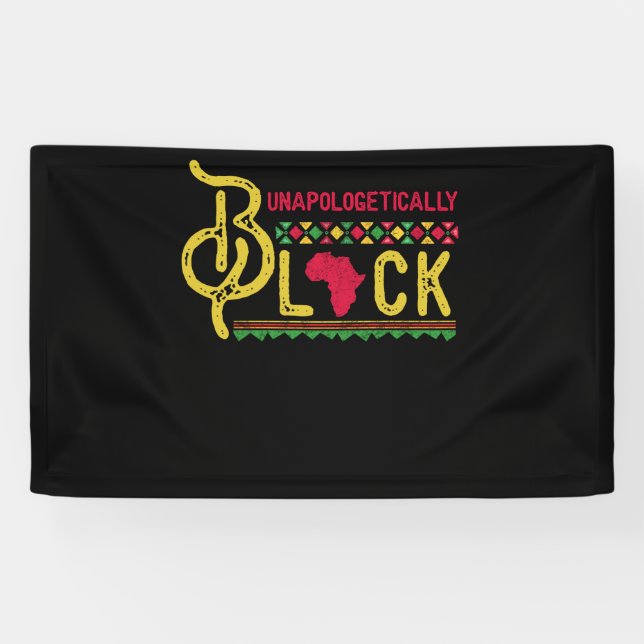 Black History Month Unapologetically Black African Banner (Horizontal)