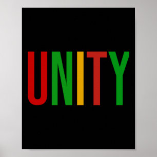 Black History Month Unity Pan African Colors Stick Poster