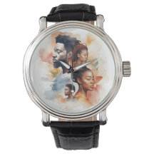 Black History Month Watercolor Afro Melanin