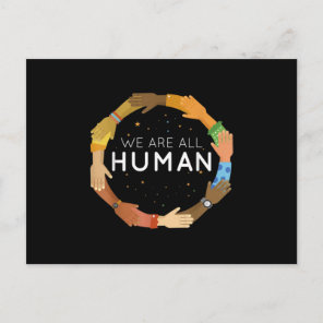 Black History Month - We Are All Human - Black Is Announcement Postcard
