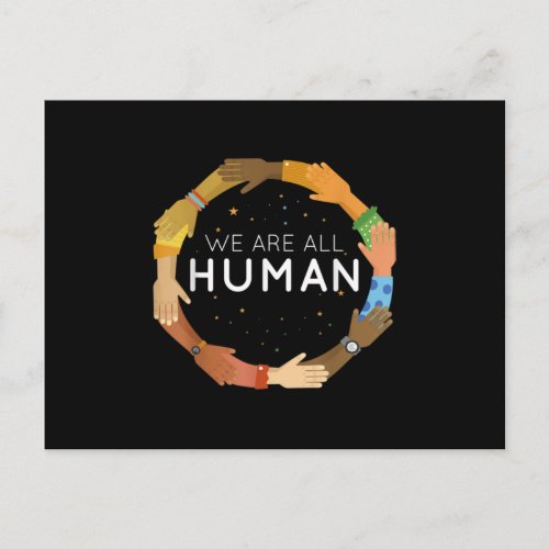 Black History Month _ We Are All Human _ Black Is Announcement Postcard