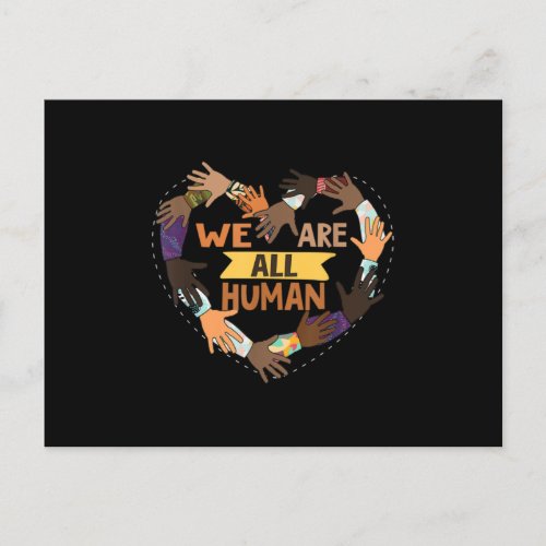 Black History Month _ We Are All Human Pride Announcement Postcard