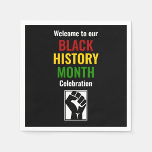 BLACK HISTORY MONTH Welcome Celebration Paper Napkins