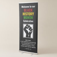BLACK HISTORY MONTH Welcome Celebration Retractable Banner