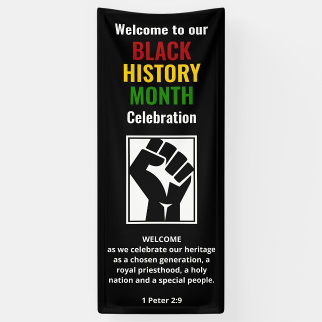 BLACK HISTORY MONTH Welcome Conference Vertical Banner (Vertical)