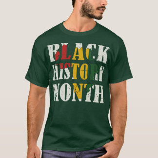 Black history month with african map  for afro fre T-Shirt