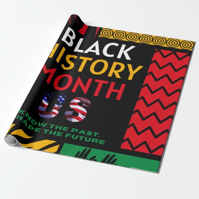 Black History Month Wrapping Paper (Unrolled)