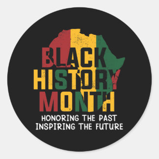 Black History Months African Continent Classic Round Sticker