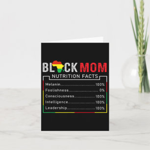 Black History Mothers Day Melanin African American Card