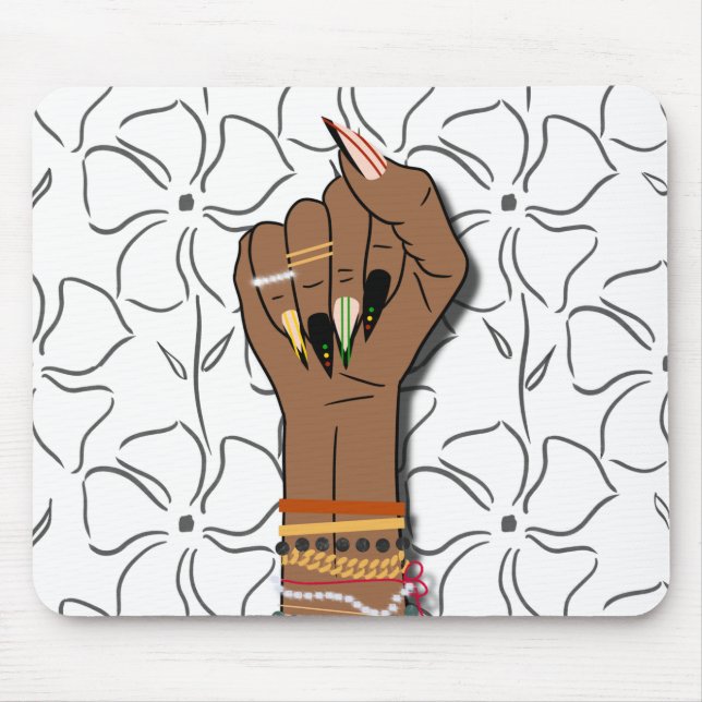 Black History Nail Art Mouse Pad (Front)