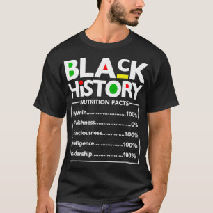 Black History Nutrition Facts Melanin Nutritional T-Shirt