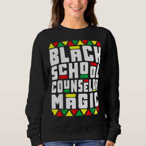 Black History Pajamas Afro Black School Counselor  Sweatshirt