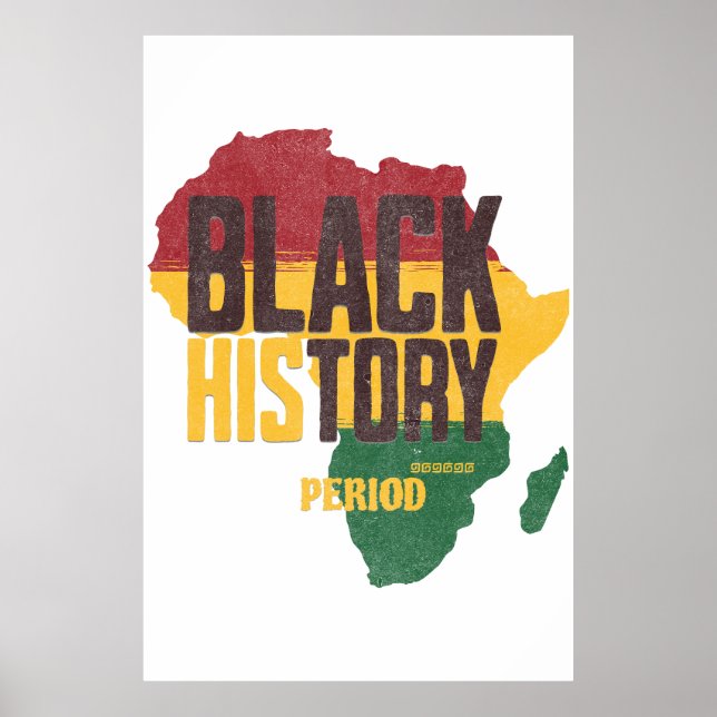 Black History Period Africa Map Teacher Legacy  Poster (Front)