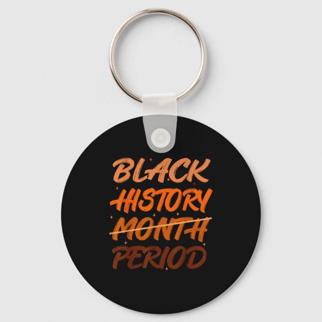 Black History Period African American History Men  Keychain (Front)