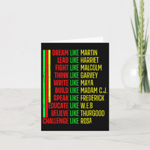 Black History Pride Martin Black Afro African Card