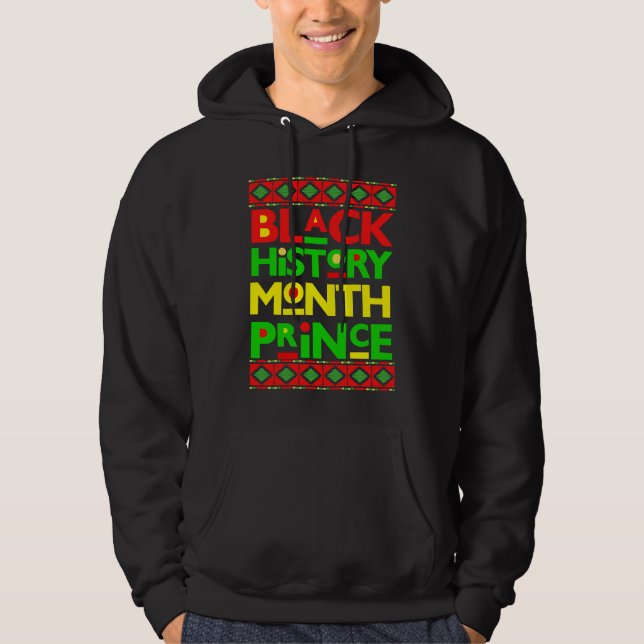 Black History Prince Melanin Boy Son Bruh Brown Sk Hoodie (Front)