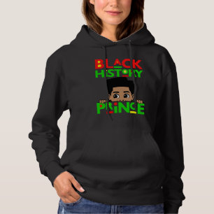 Black History Prince Melanin Boy Son Bruh Brown Sk Hoodie