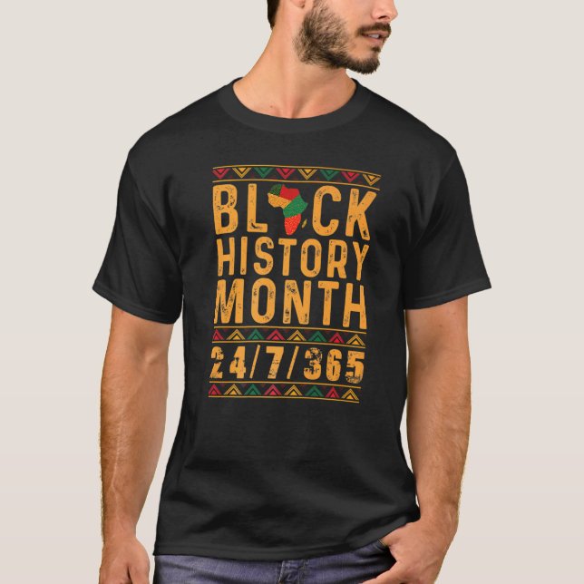 Black History Proud African Black History Month T-Shirt (Front)
