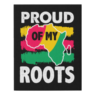 Black History Proud of My Roots Canvas Print