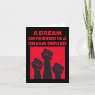 Black History Quote Black Power Raised Fists  Card