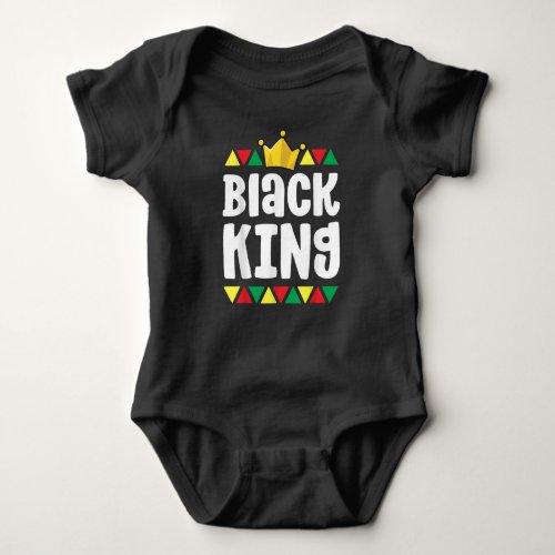 Black History s For Boys Kids Black King African P Baby Bodysuit