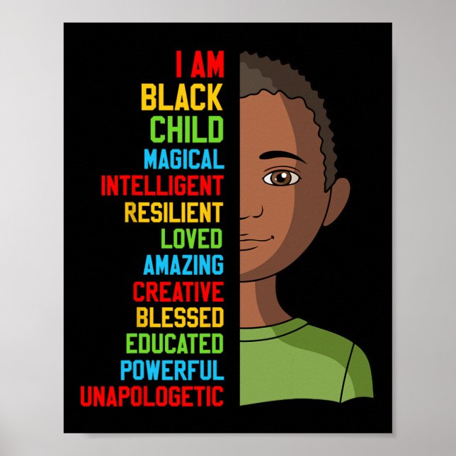 Black History S Kids Im Black Child Month Boy Todd Poster (Front)