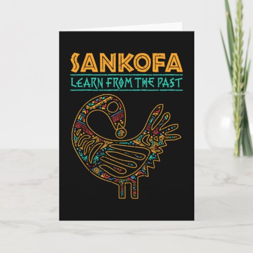 Black History Sankofa African Bird Junenth Card