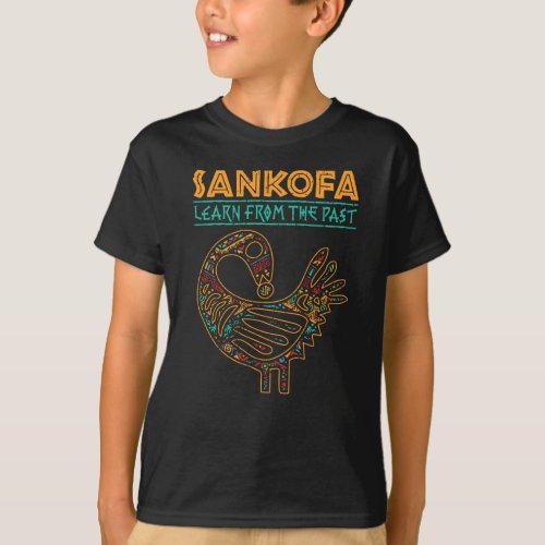Black History Sankofa African Bird Learn From the T_Shirt