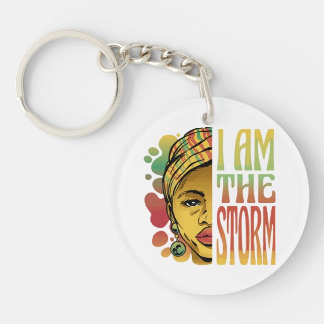 Black History Storm  Keychain (Front)